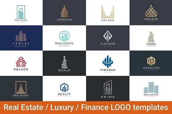 Finance Logo - Real Estate Luxury Finance Logos ~ Logo Templates ~ Creative Market