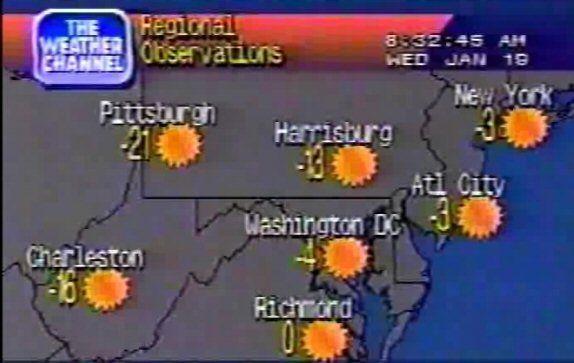 Old Weather Channel Logo - The Cold Wave of 1994