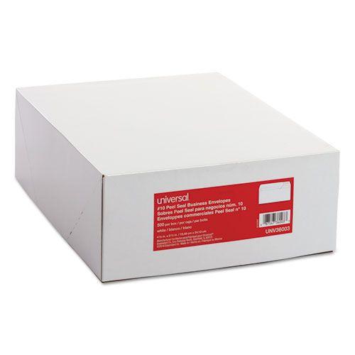 Red Rectangle with White X Logo - Peel Seal Strip Business Envelope, #10, 4 1/8 x 9 1/2, White, 500 ...