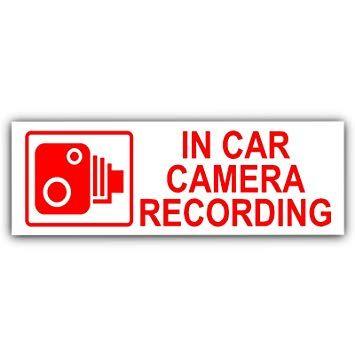 Red Rectangle with White X Logo - 5 x Small In Car Camera Recording-Red on White-Security: Amazon.co ...