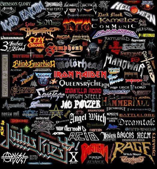 Classic Heavy Metal Band Logo - Heavy Metal Band Collage | Music | Pinterest | Metal bands, Heavy ...