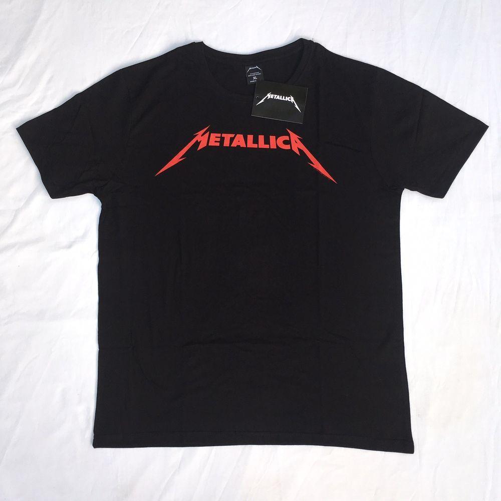 Classic Heavy Metal Band Logo - New Metallica Classic Logo Mens T Shirt XL Black Cotton Thrash Heavy