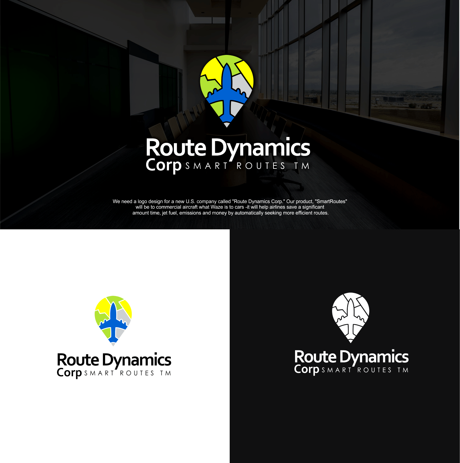 Commercial Airline Logo - Modern, Bold, Airline Logo Design for Route Dynamics Corp