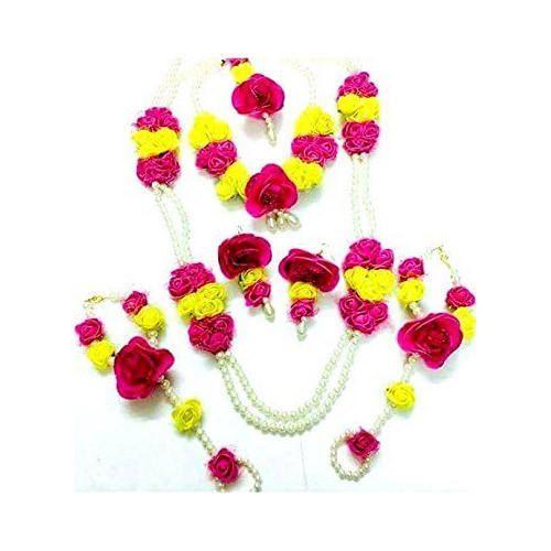 Yellow Flower Looking Company Logo - Pink And Yellow Flower Jewellery, Rs 900 /set, Hardev Jewels | ID ...
