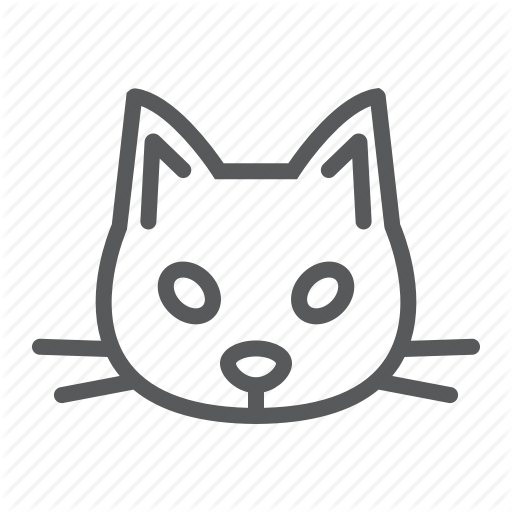 Black Cat Head Logo - Animal, cat, head, logo, pet, wild, zoo icon