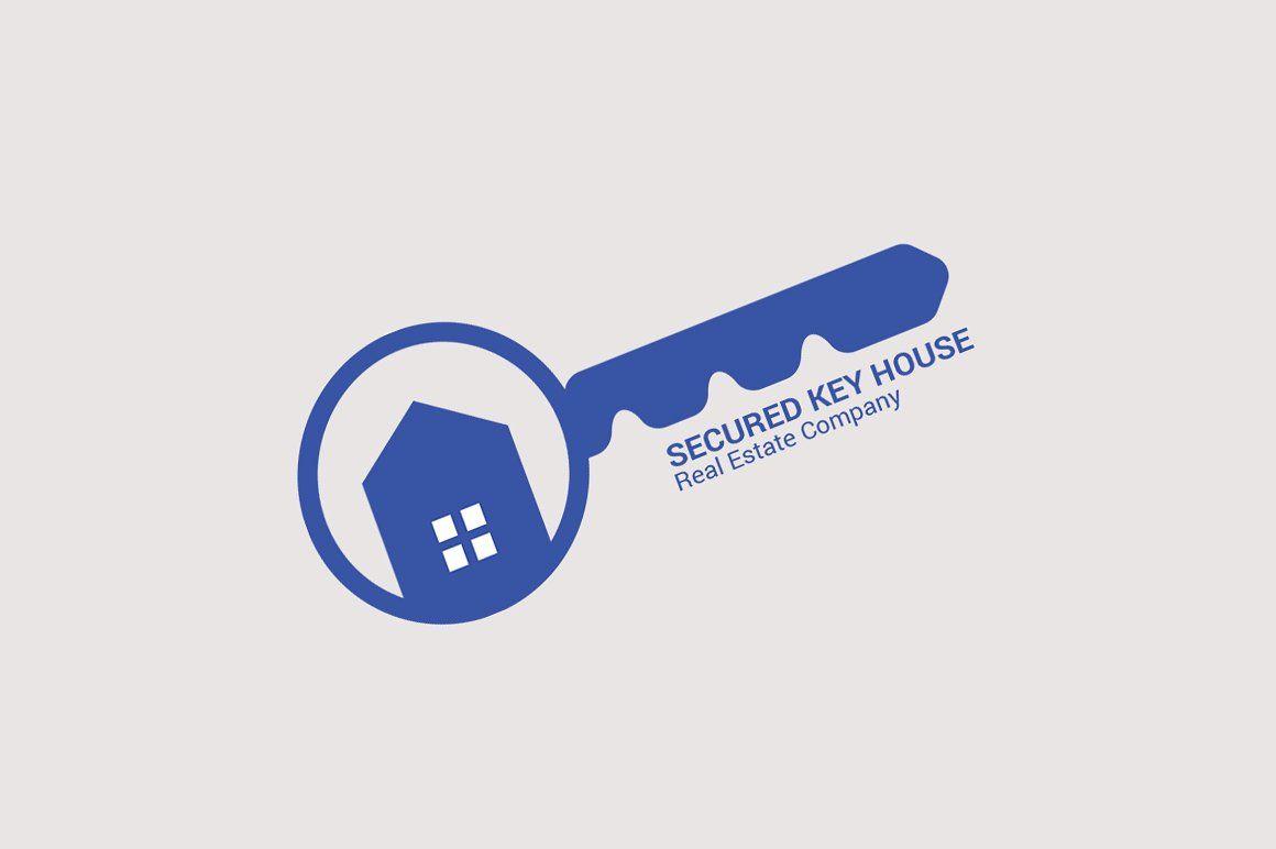 Key Real Estate Logo - Secured Key House - Real Estate Logo ~ Logo Templates ~ Creative Market