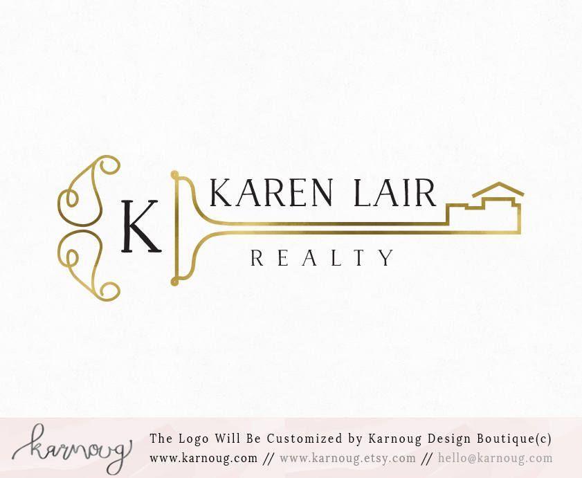 Key Real Estate Logo - Real Estate Logo|Realtor Logo|House Logo|Key Logo|Gold Logo|Premade ...