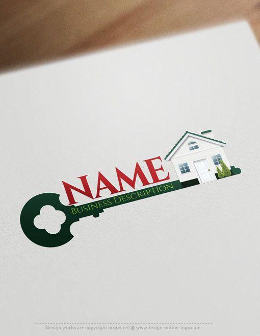 Key Real Estate Logo - Exclusive Design: House key Logo + FREE Business Card