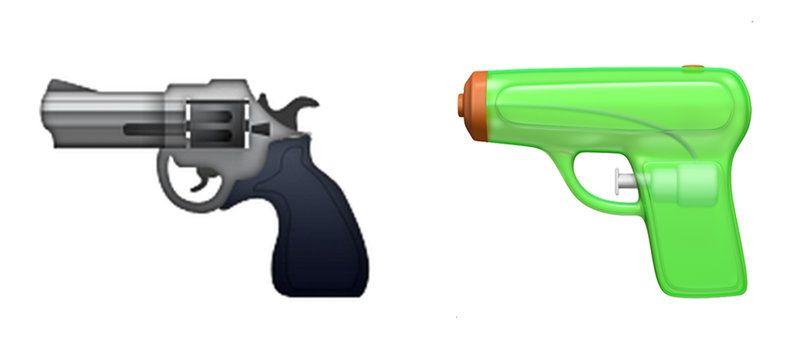 Shoot Emoji Logo - Apple Emojis Replace Pistol Emoji With Water Gun : The Two-Way : NPR