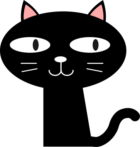 Black Cat Head Logo - 23455 black cat silhouette clip art free | Public domain vectors