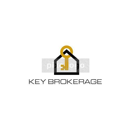 Key Real Estate Logo - Real Estate Broker - House Gold key | Pixellogo