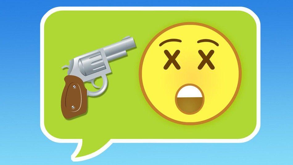 Shoot Emoji Logo - Yes, Emoji Death Threats Are Admissible in Court