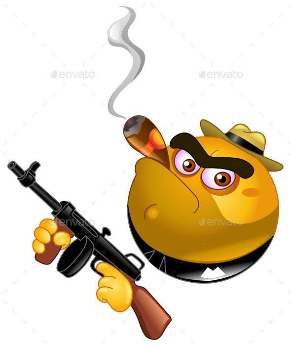 Shoot Emoji Logo - Gangster Emoticon. Emoticon, Gangsters and Font logo