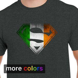 Irish Flag Logo - Ireland Flag Superman Logo Shield Mens T-shirt, Gaelic Irish DC ...
