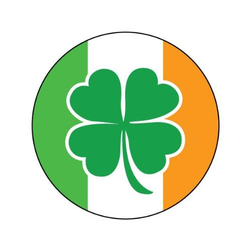 Irish Flag Logo - LEAF CLOVER ON IRISH FLAG Decorative Bathroom Sink Stopper Toppers