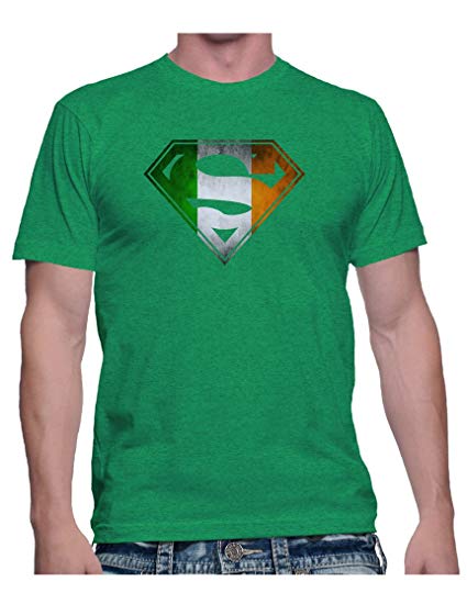 Irish Flag Logo - BBT Mens Ireland Flag in Superman Logo Tee | Amazon.com