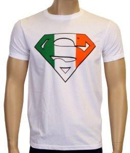 Irish Flag Logo - Superman Irish Flag Logo White Tshirt