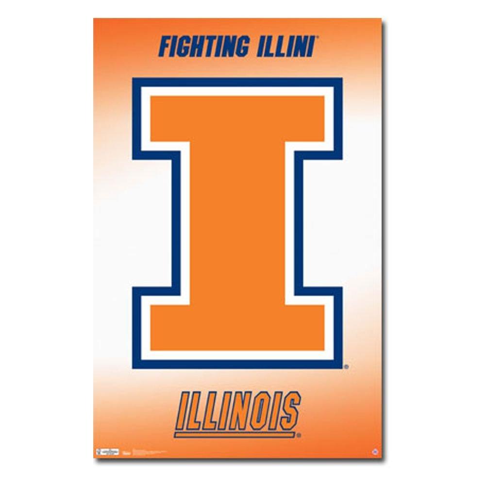 U of I Logo - University of Illinois Fighting Illini Logo 11 Wall Poster
