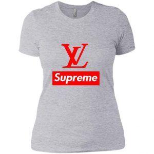 LV Red Supreme Logo - Louis Vuitton Supreme Logo Women's T-shirt Amazon Best Sellers