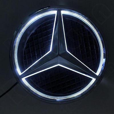 Blue Mercedes Logo - Illuminated Blue LED Light Front Grille Emblem Badge For Mercedes ...