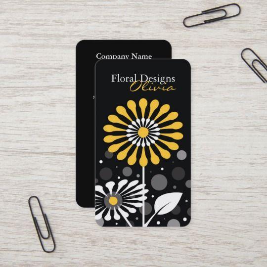 Yellow Flower Looking Company Logo - Florist Shop Yellow Flowers Business Card | Zazzle.co.uk
