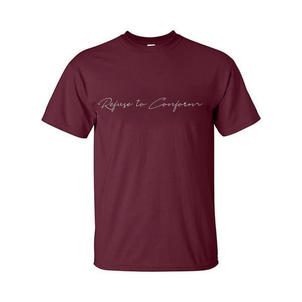 Maroon and White Logo - Maroon Signature Tee / White Logo