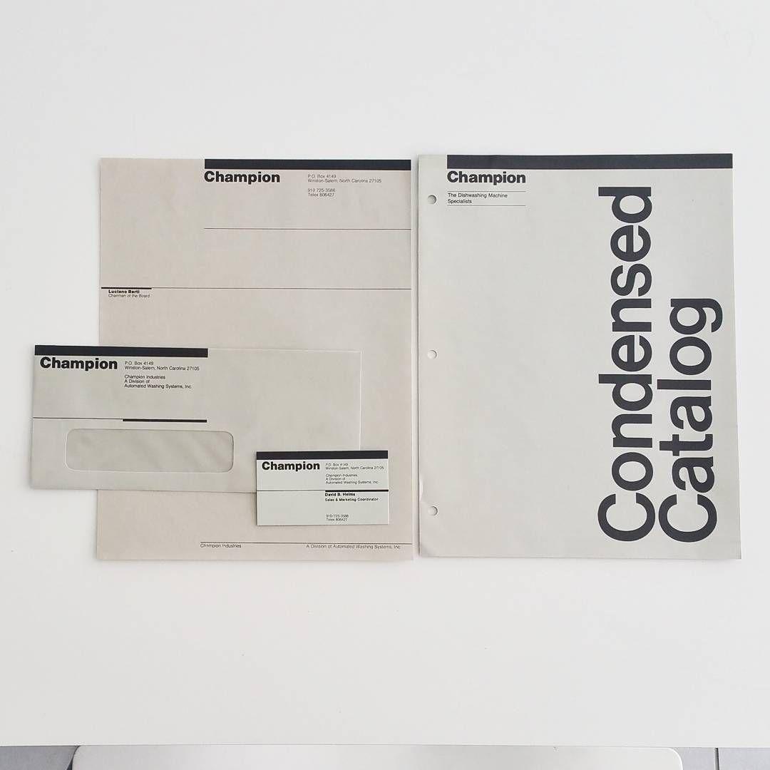 Champion Industries Logo - Graphics by #Vignelli Associates for Champion Industries, the ...
