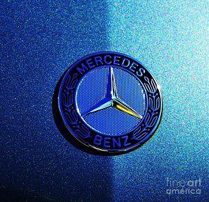Blue Mercedes Logo - Blue Mercedes Art. Fine Art America