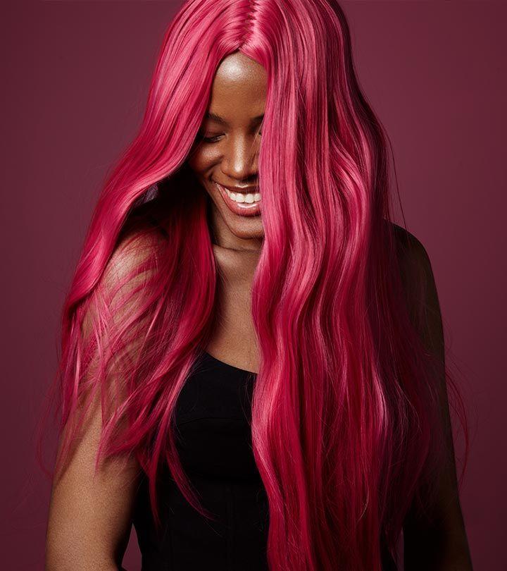 Long Hair with Red Lady Logo - Best Hair Color Ideas For Black women