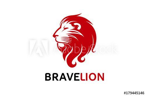 Red Lion Water Logo - Creative Abstract Red Lion Head Logo Design Illustration this