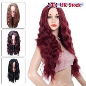 Long Hair with Red Lady Logo - UK Full 23.62 Women Curly Wavy Long Hair Wig Black Brown Red Wig