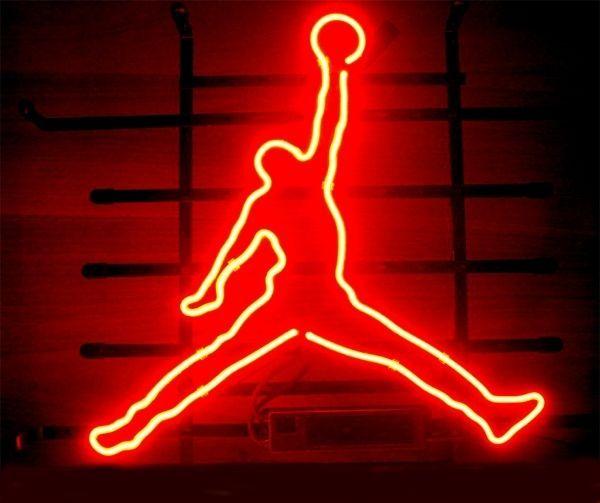 Neon Jordan Logo - Pin by Em Barnum on neon | Signs, Neon Signs, Jordans