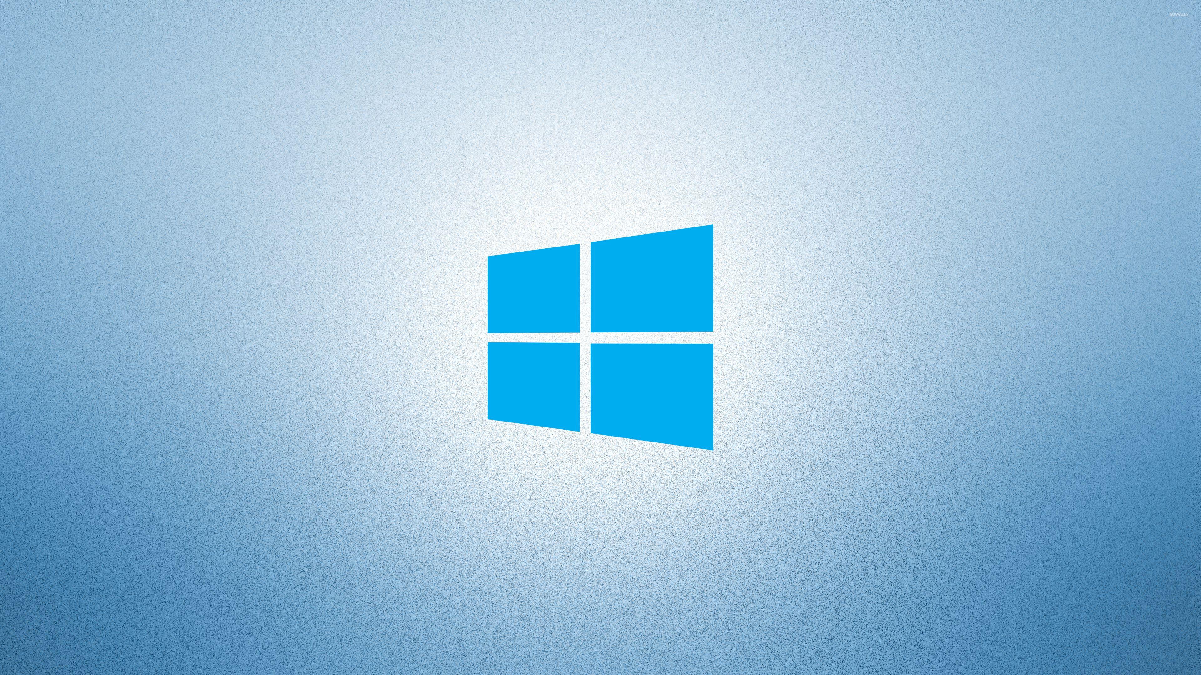 Light Blue Logo - Windows 10 on light blue simple blue logo wallpaper - Computer ...