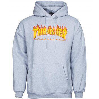 Thrasher Flame Logo - Thrasher Flame Logo Hooded Sweat