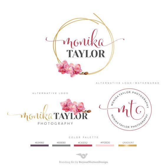 Orchid Logo - Premade Branding Kit Event and Planning Logo Orchid logo | Etsy