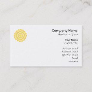 Yellow Flower Looking Company Logo - Yellow Flowers Business Cards | Zazzle UK