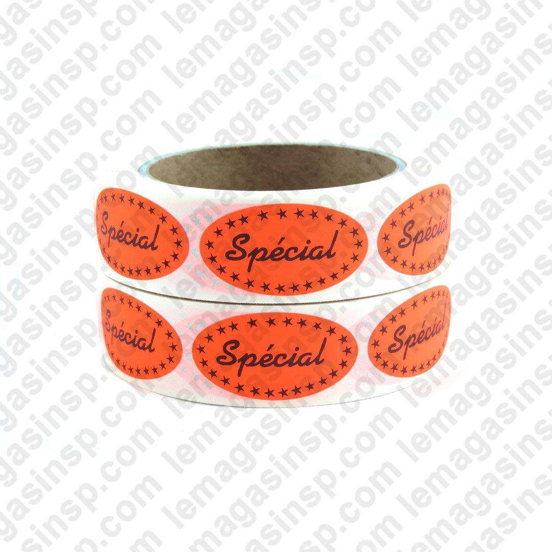 Star in Oval Logo - Pre Printed Oval Labels With Star Design, Special, Red 500 Roll