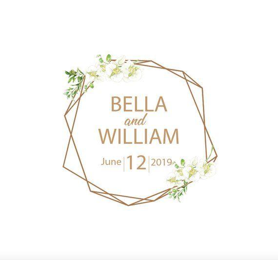 Orchid Logo - Individual Wedding Monogram Orchid Logo Couple Name