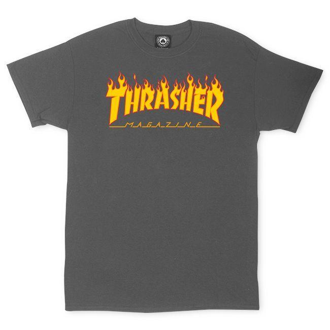Thrasher Magazine Flames Skateboard Logo - Thrasher Magazine Shop - Thrasher Magazine Flame Logo T-Shirt