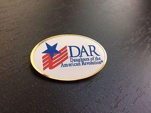 Star in Oval Logo - DAR Daughters of the American Revolution Oval Logo Flag Star Pin Red ...