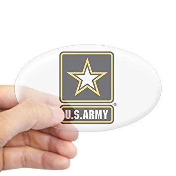 Star in Oval Logo - CafePress U.S. Army Star Logo Oval Bumper Sticker, Euro