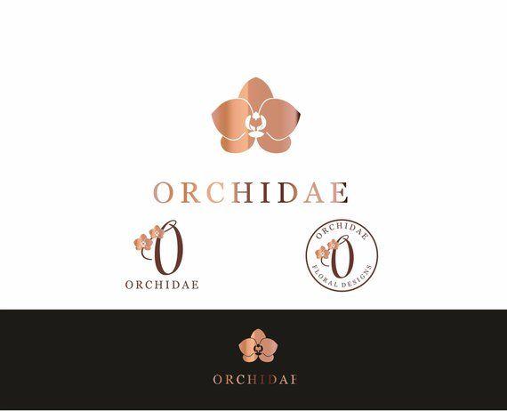 Orchid Logo - Orchid Logo Minimalist Design Branding kit Logo Interior | Etsy