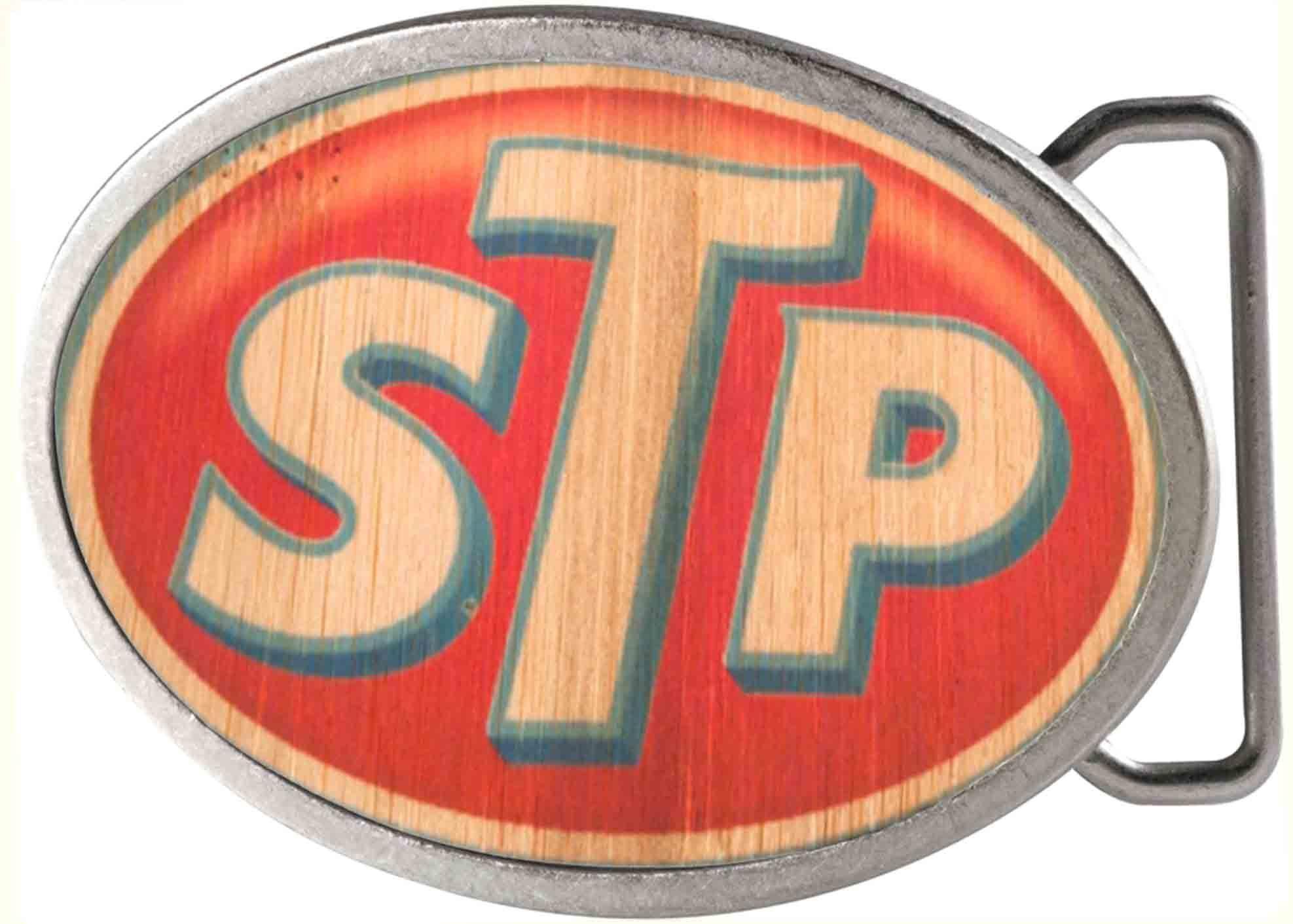 Star in Oval Logo - STP Logo Framed FCWood Natural Blue Red Oval Rock Star