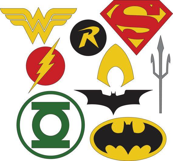 DC Superhero Logo - DC Superhero Logos (SVG & DXF files) | CNC - Artwork | Superhero ...