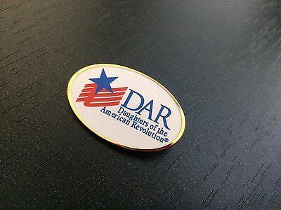 Star in Oval Logo - DAR DAUGHTERS OF the American Revolution Oval Logo Flag Star Pin Red ...