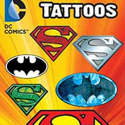 DC Superhero Logo - Dc Comics Superhero Logo Tattoos - Gumball Machine Warehouse