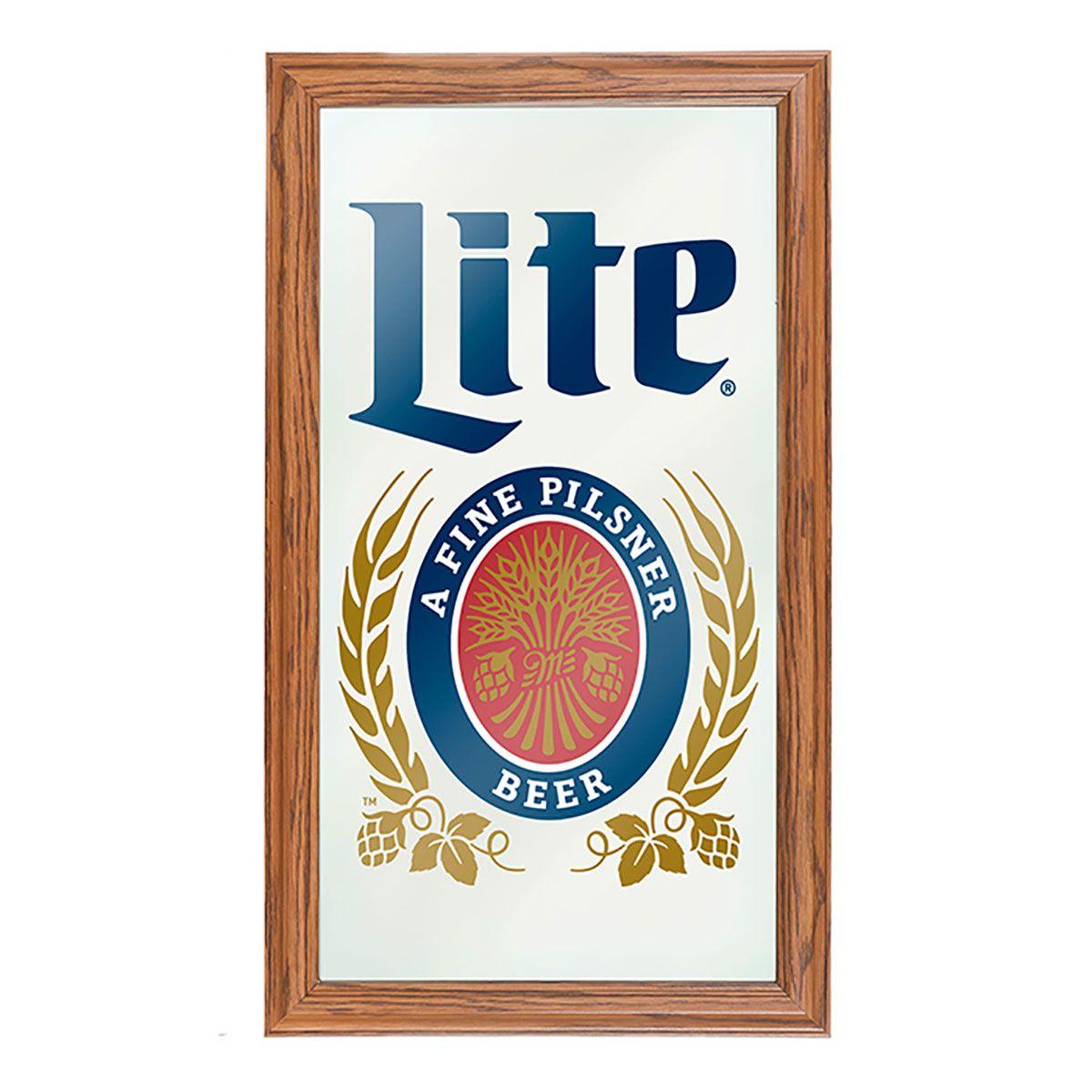 Miller Lite Logo - Miller Lite Classic Beer Logo Framed Mirror at Retro Planet
