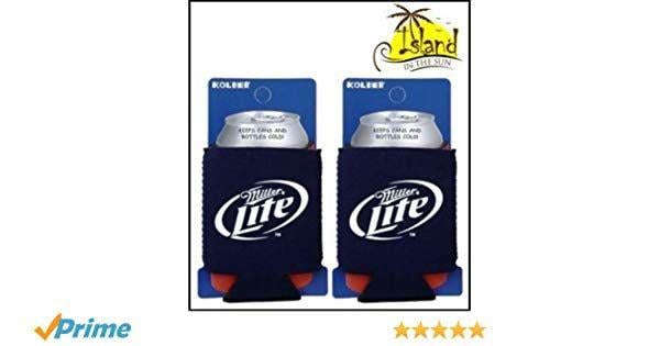 Miller Lite Logo - (2) Miller Lite Logo Beer Can Koozies Cooler: Kitchen