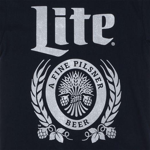 Miller Lite Logo - Miller Lite Navy Classic Logo T-Shirt