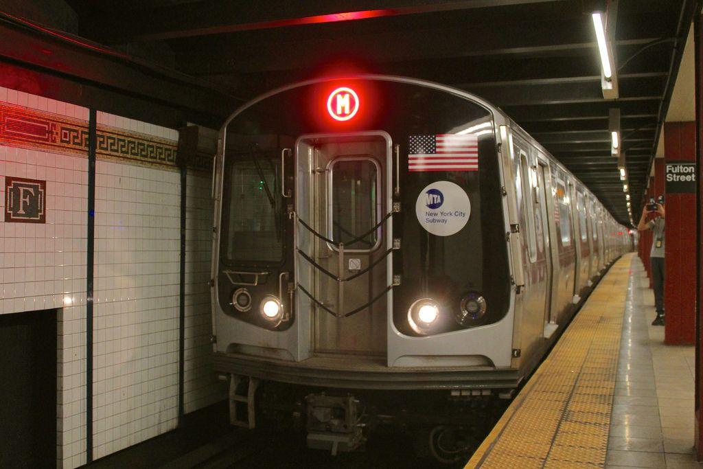 M Train MTA Logo - MTA NYCT Bombardier R179 (M) train. J trains were rerouted